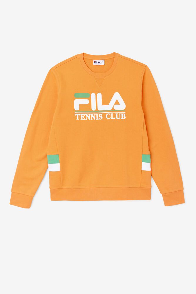 Fila Sweatshirt Mens Orange - Ameh - Philippines 8205916-MR